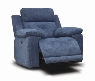 Ancona 1 Seater Blue Electric Recliner