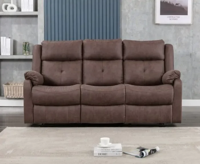 Casey Chestnut 3 Seater Recliner Sofa