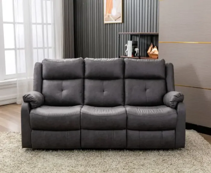 Casey Grey 3 Seater Recliner Sofa