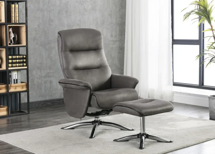 Texas Swivel Recliner Grey