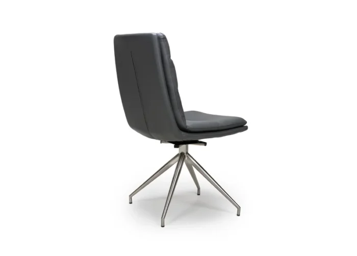 Nobo Chair Grey Brushed Steel
