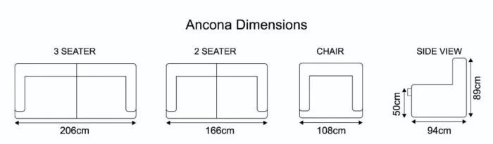 Ancona Sofa Dimensions