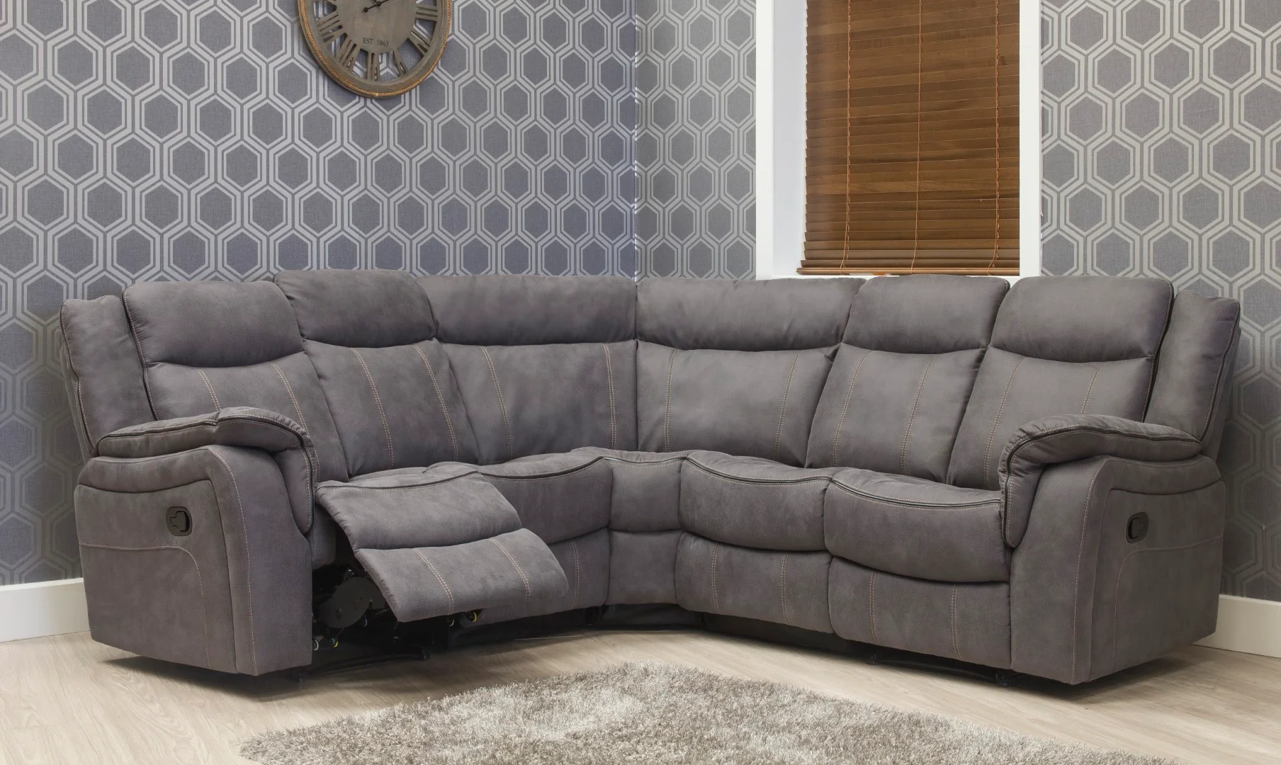 Brooklyn Charcoal Corner Sofa