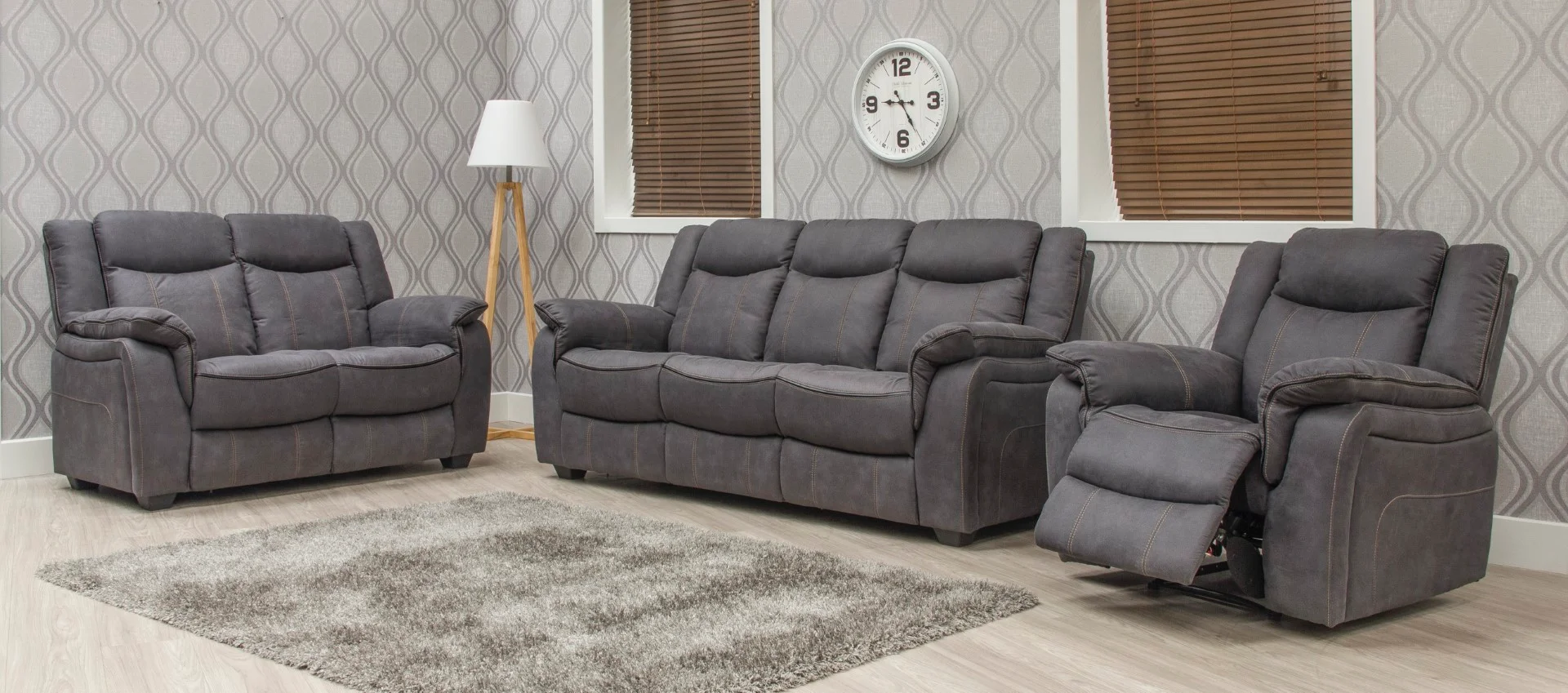 Brooklyn Charcoal Sofa Collection