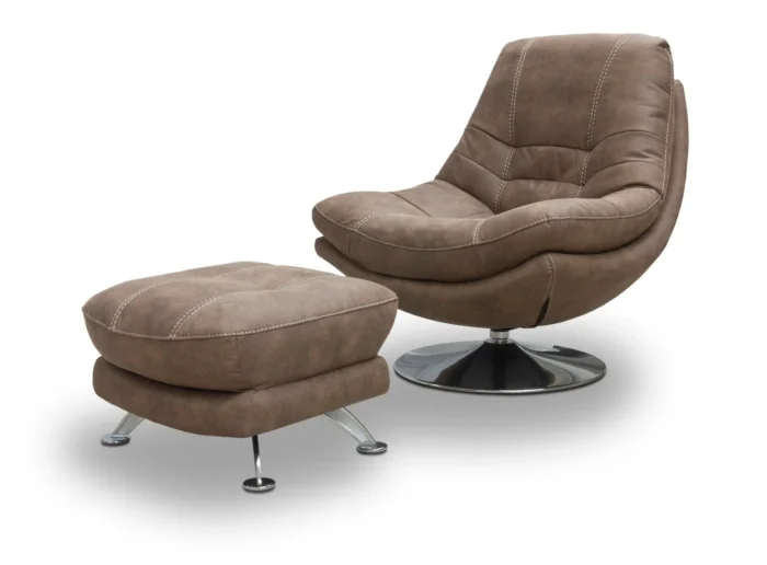 Axis Hazel Swivel Chair and Footstool
