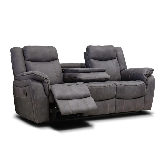 Brooklyn Charcoal 3 Seater Recliner Sofa