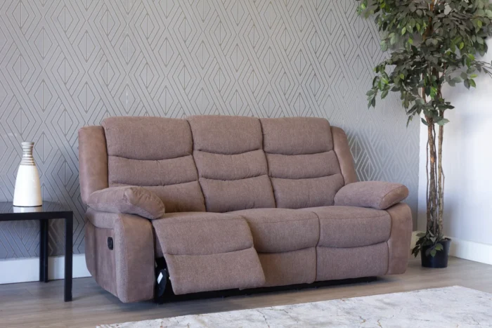 Astra Biscuit 3 Seater Recliner Sofa