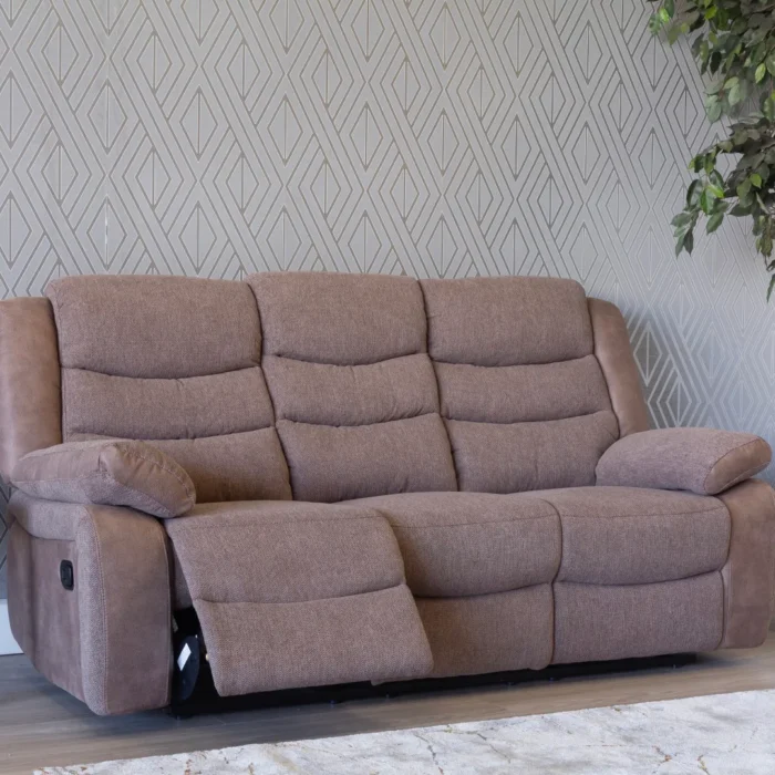 Astra Biscuit 3 Seater Recliner Sofa
