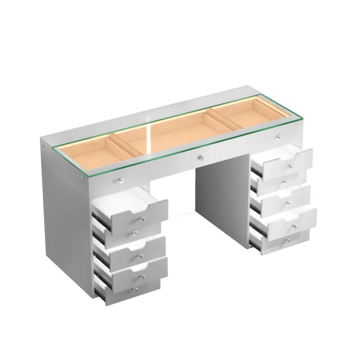 Eva 13 Drawer Vanity Desk - Image 2