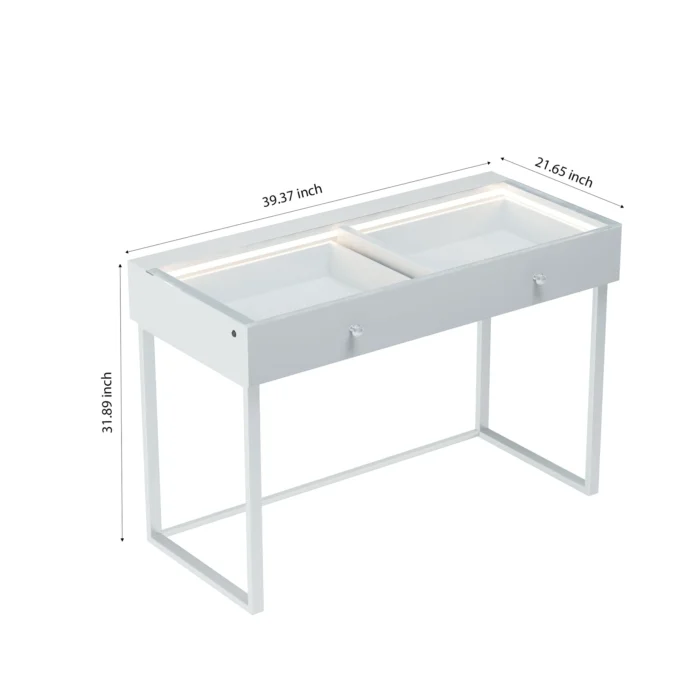 Alice 2 Drawer Vanity Desk - Image 3