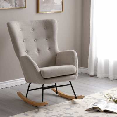 Hayden Rocking Chair - Beige