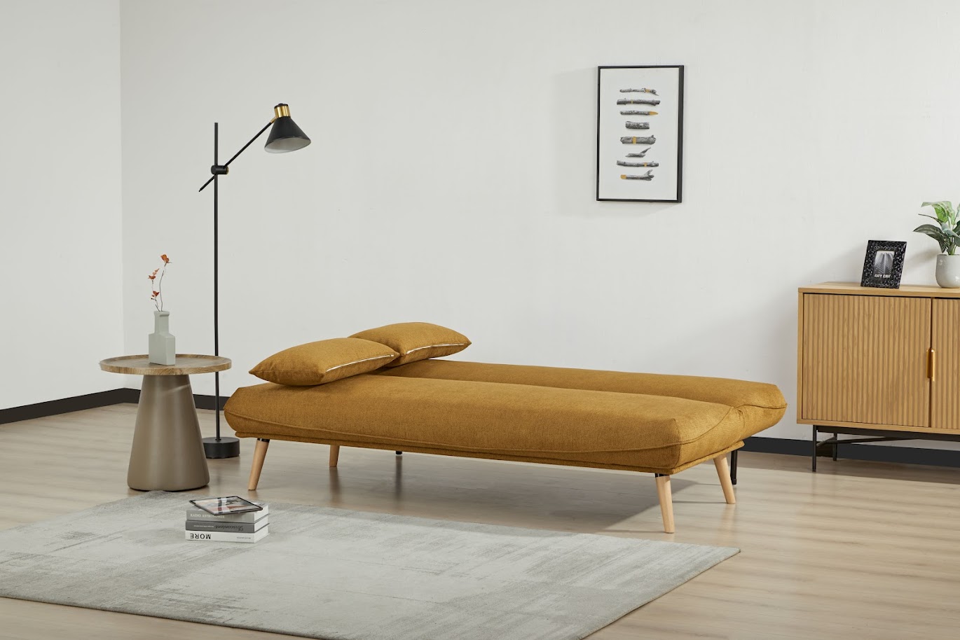 Arga Sofa Bed - Blue | Pumpkin | Dark Grey - Image 7