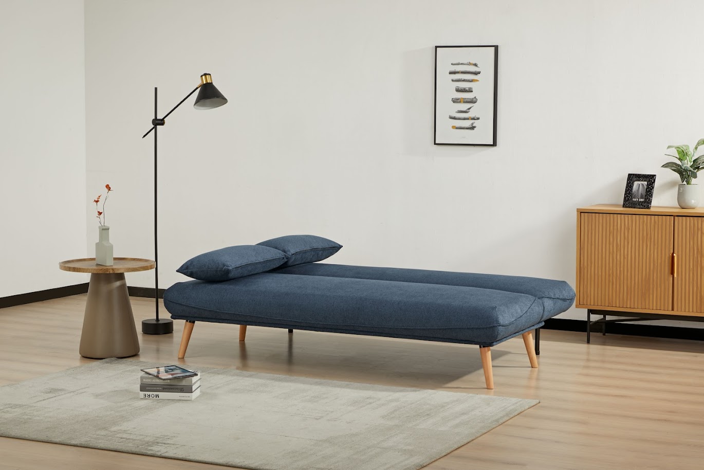 Arga Sofa Bed - Blue | Pumpkin | Dark Grey - Image 4