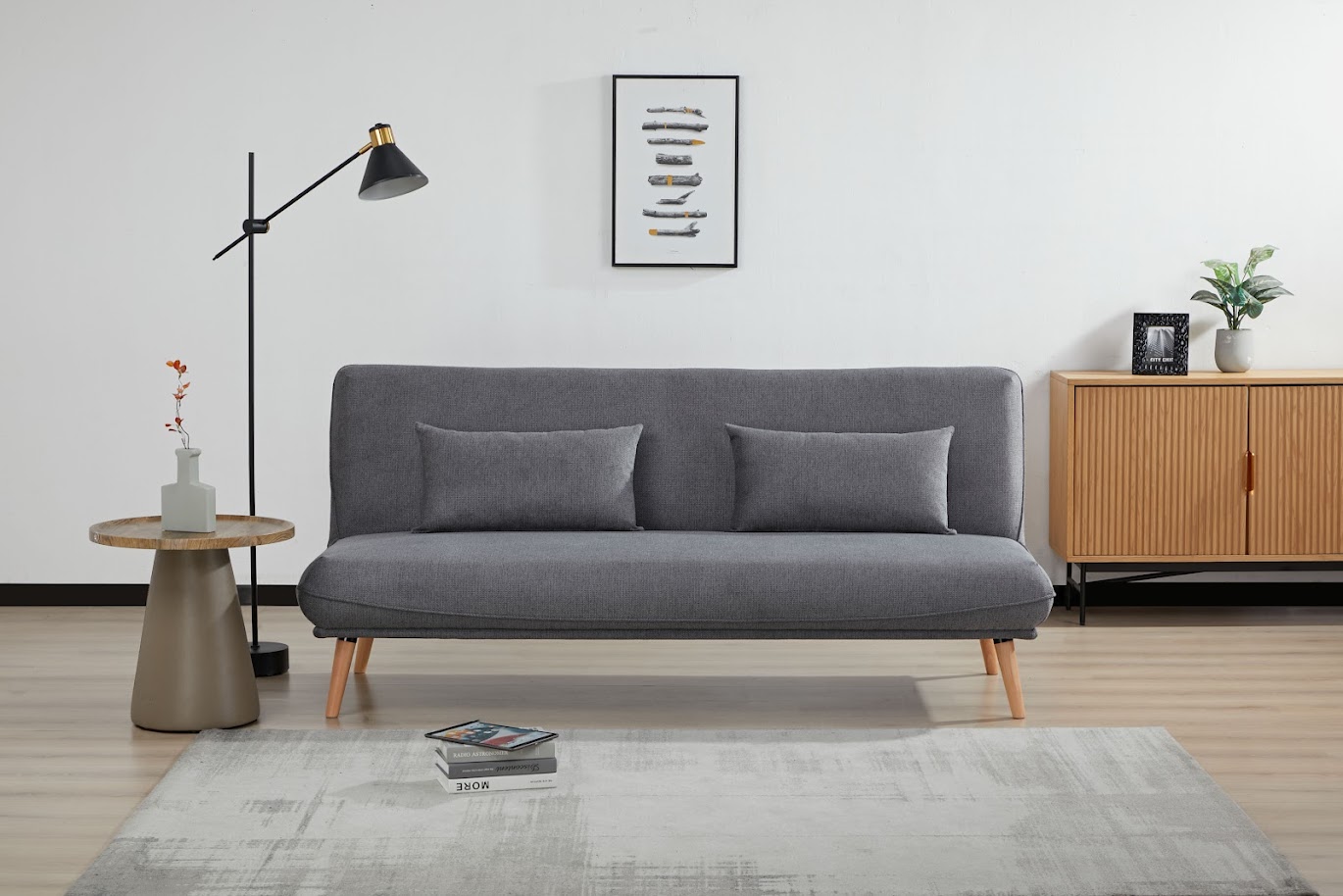 Arga Sofa Bed - Blue | Pumpkin | Dark Grey - Image 8