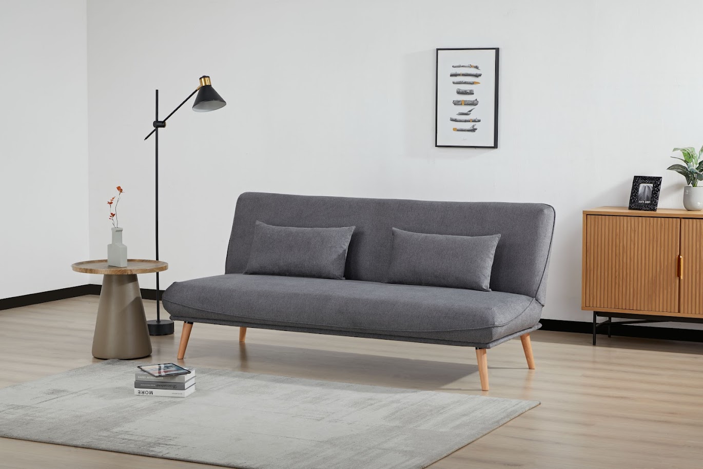 Arga Sofa Bed - Blue | Pumpkin | Dark Grey - Image 9