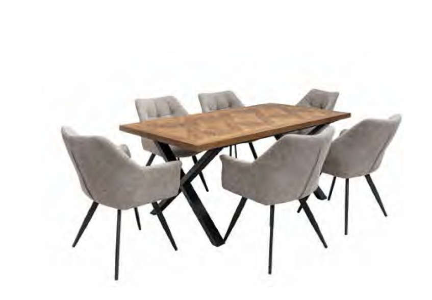 Eden Medium Elm Veneer 1.8m Dining Table - Image 3