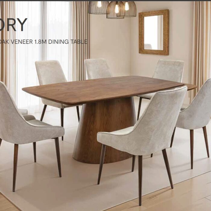 The Emory Chestnut Oak Veneer 1.8m Dining Table