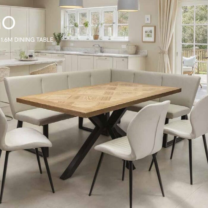 Hugo Oak Veneer 1.6m Dining Table