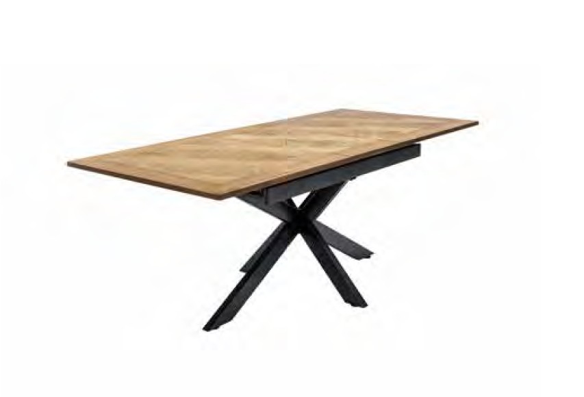 Payton Oak Veneer 1.6m (+0.4m) Extending Dining Table - Image 3