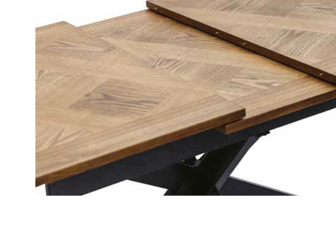 Payton Oak Veneer 1.6m (+0.4m) Extending Dining Table - Image 4
