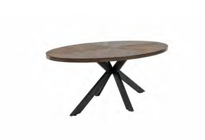 Samara Dark Oak Veneer 1.8m Dining Table - Image 3