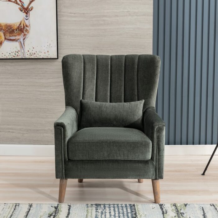 Charlotte Armchair | Graphite | Winter Moss
